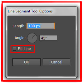 line segment tool options