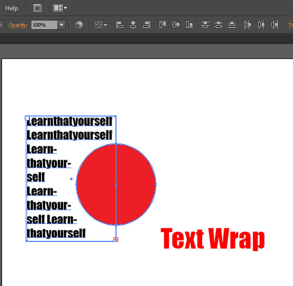 Text wrap in illustrator