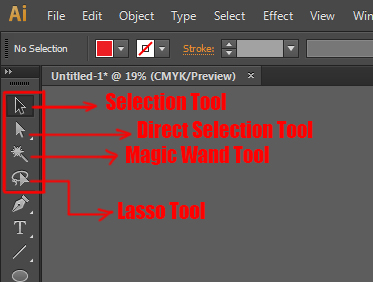Selection tools in illustrator