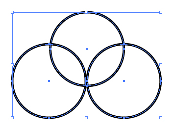 all shapes selected and overlapping in illustrator