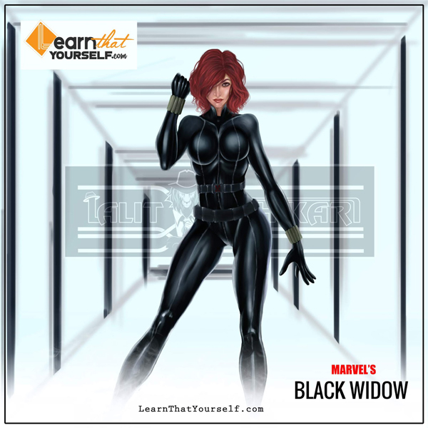black widow female anatomy study