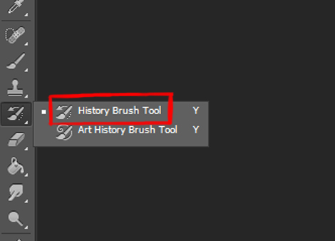 History Brush Tool in photoshop