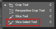 slice select tool in photoshop