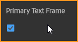 Primary Text Frame option in New Document dialog box in InDesign